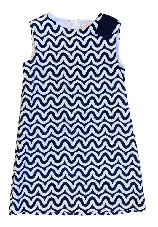 Il Gufo Wave print Sleeveless Dress