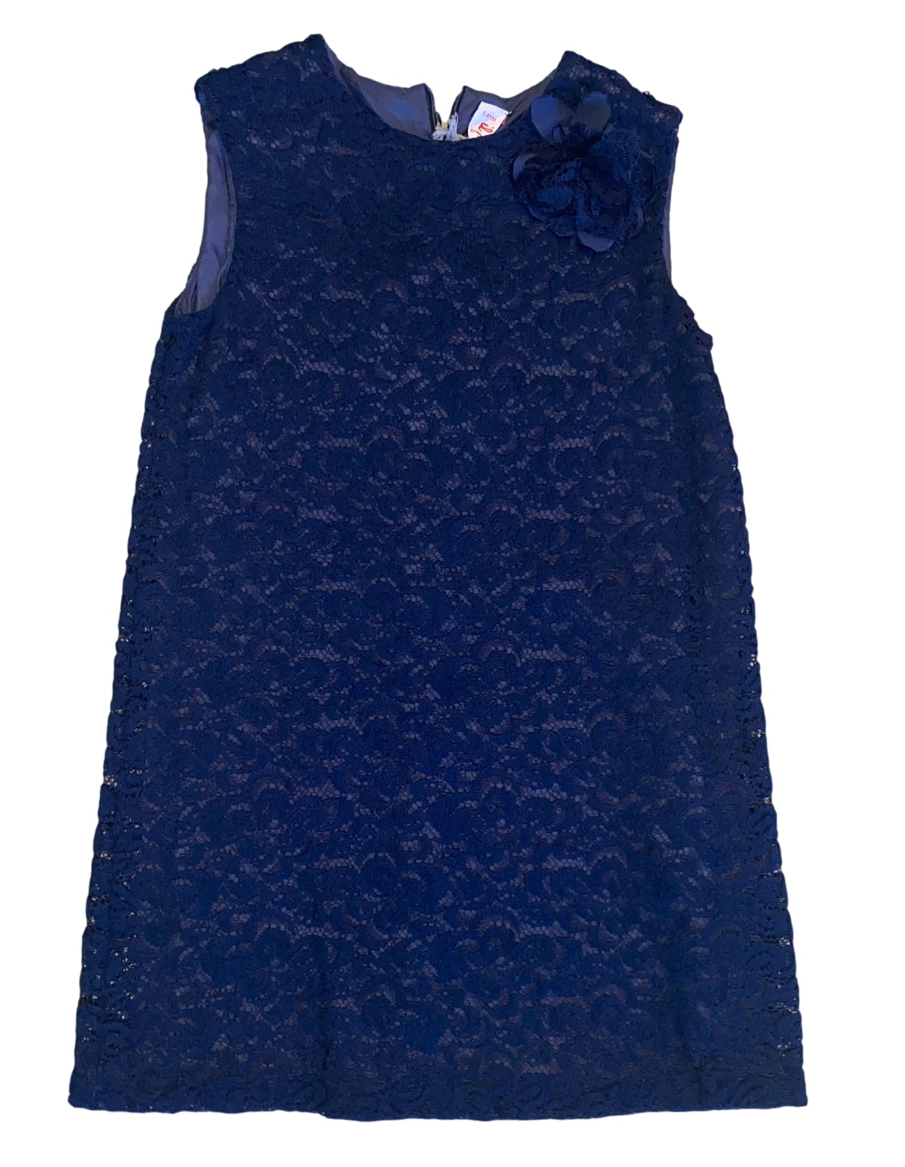 IG80N-27-A Lace Dress with Rosette Shoulder