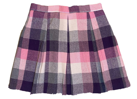 IG80P-14-GN127-W3025-B Pleated Plaid Skirt