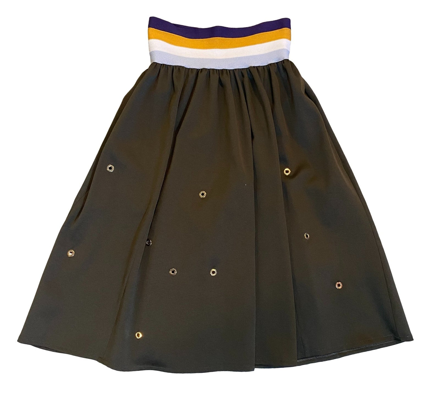 LI60Q-10-FLORENTINE-B Long Skirt with Multicolored Band