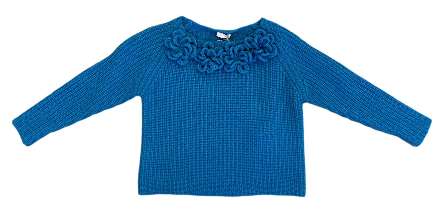 Il Gufo Yarn Floral Detail Sweater