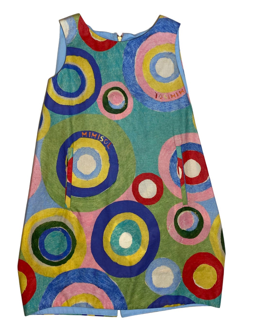 MI60P-16-A Print circle bubble dress