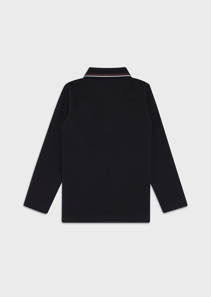 Armani Junior  Long Sleeve Pique Polo