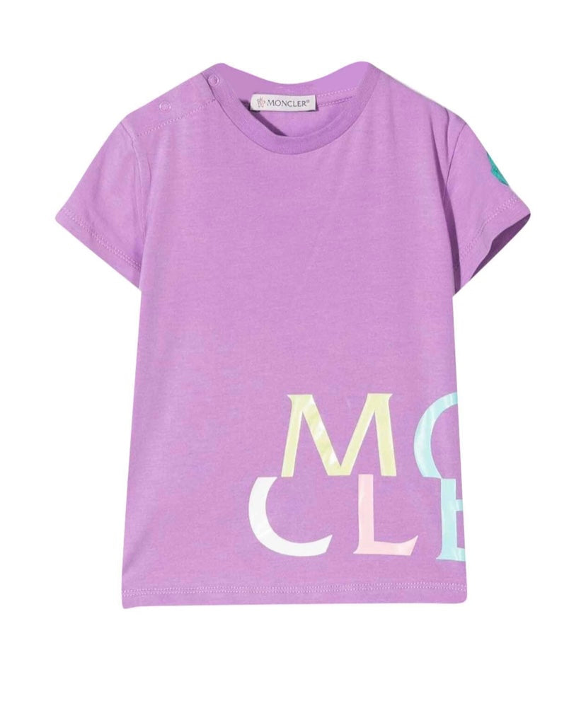 Moncler Baby White Legging and Purple T-Shirt Outfit Set