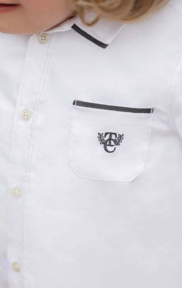 Tartine Long Sleeve Shirt w Collar Trim