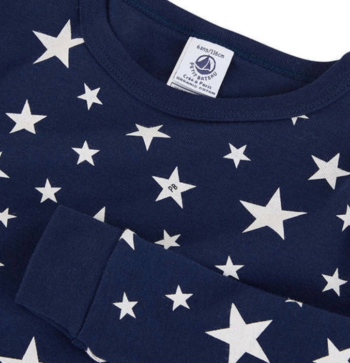 Petit Bateau Boys Star Print PJ's