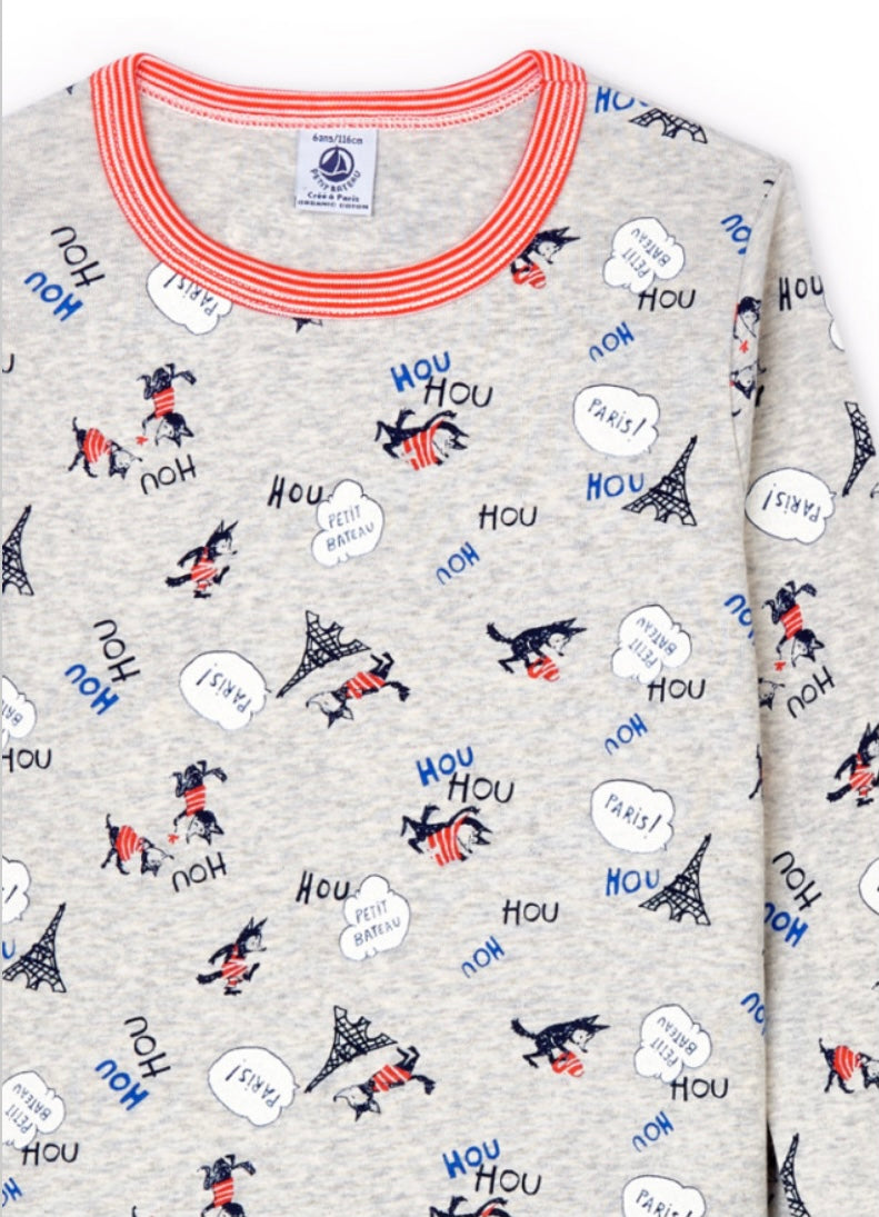 Petit Bateau Boys Tune Parisian Pajamas