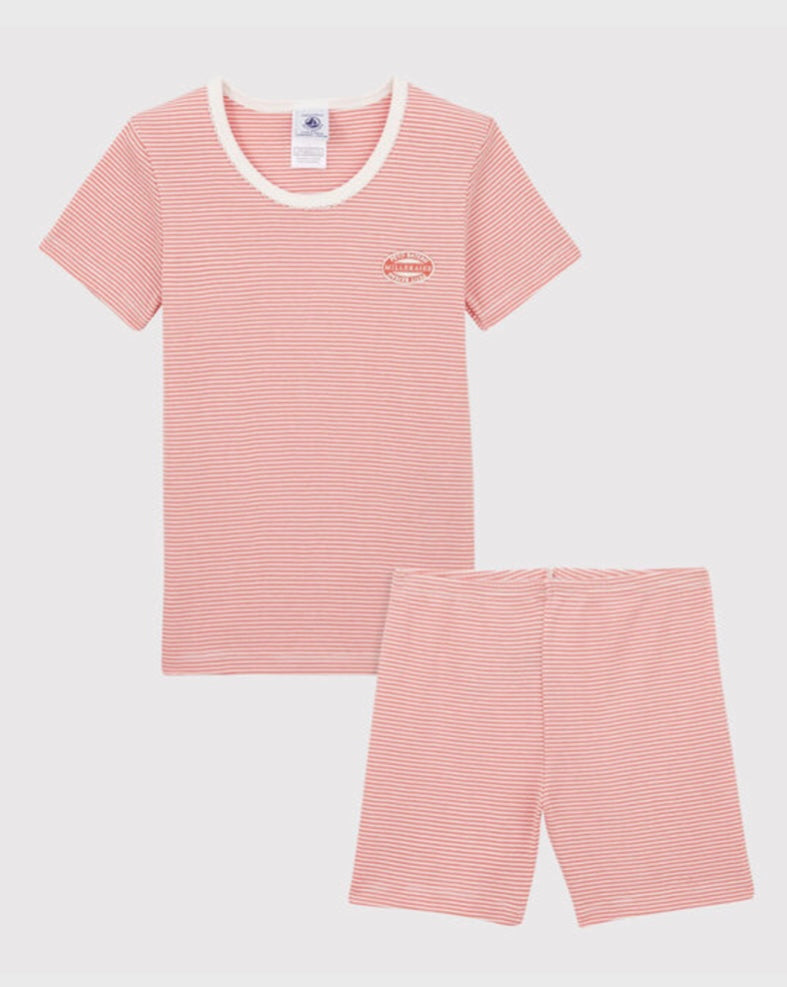 Petit Bateau Girls Striped Short PJ's