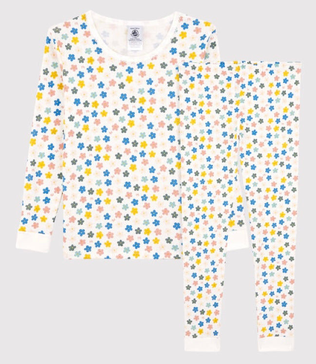 Petit Bateau Floral Long Sleeve PJ's