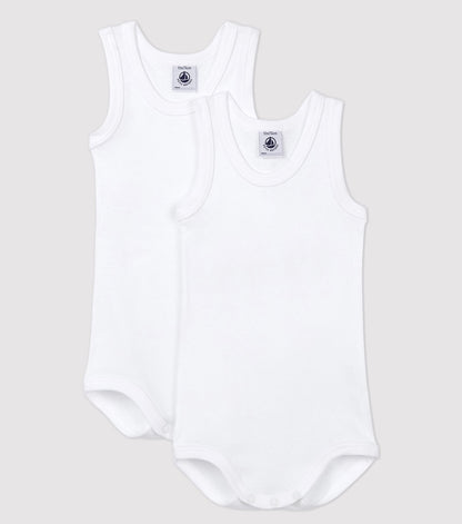 PB-15083 Sleeveless Boys Bodysuit 2PK