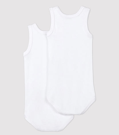 PB-15083 Sleeveless Boys Bodysuit 2PK