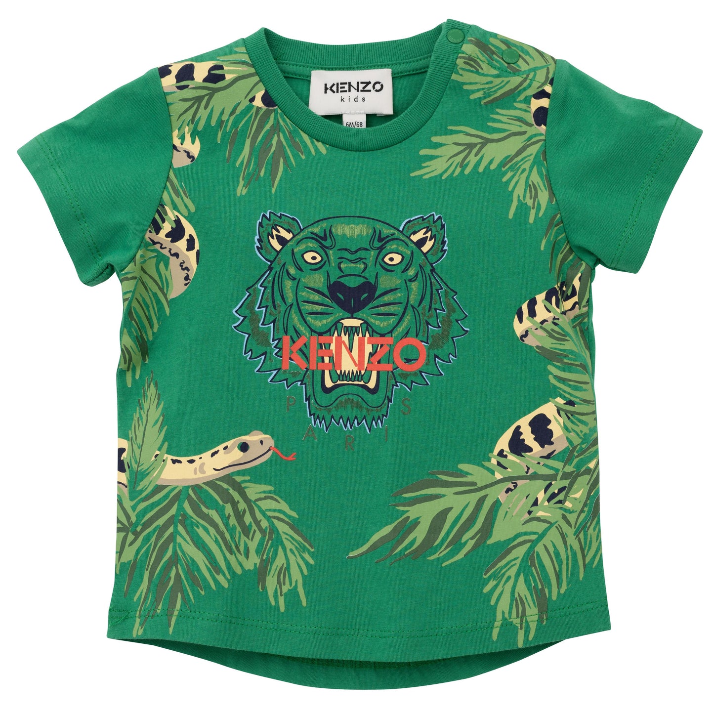 Kenzo Boys Tiger Jungle Short Sleeve T-Shirt