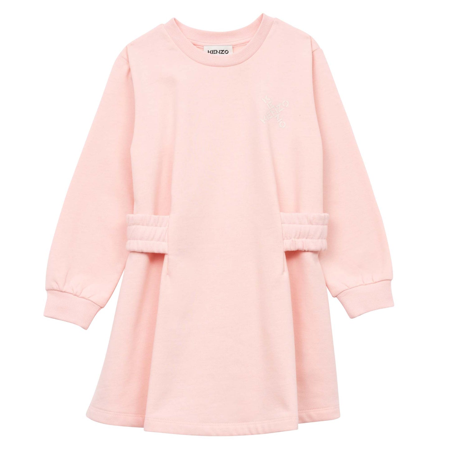 Kenzo Girls Cinched Waist Velvet Dress