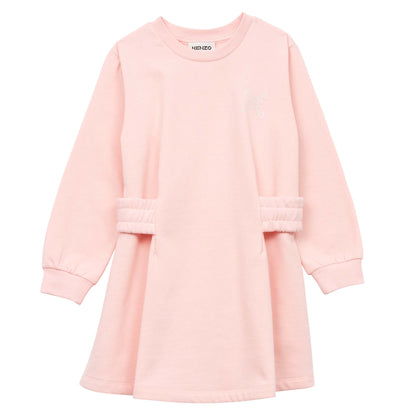 Kenzo Girls Cinched Waist Velvet Dress