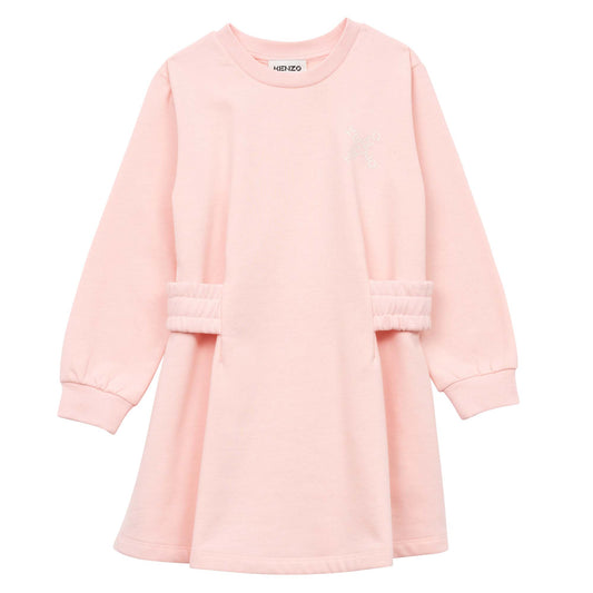 Kenzo Girls Cinched Waist Velvet Dress
