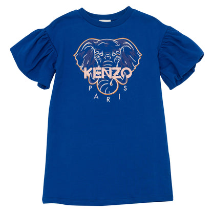 Kenzo Girls Puff Sleeve Tiger Dress