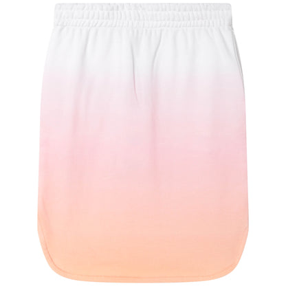 Kenzo Long Gradient Print Skirt w/ Bottom Embroidered Logo