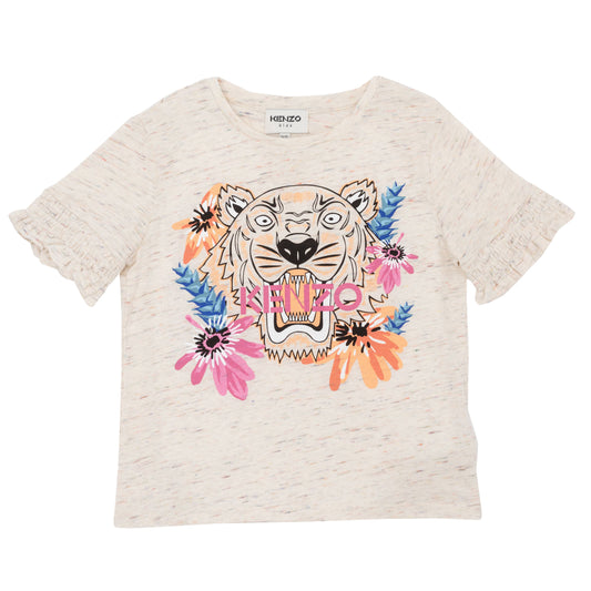 Kenzo Girls Flounce Sleeve T-Shirt