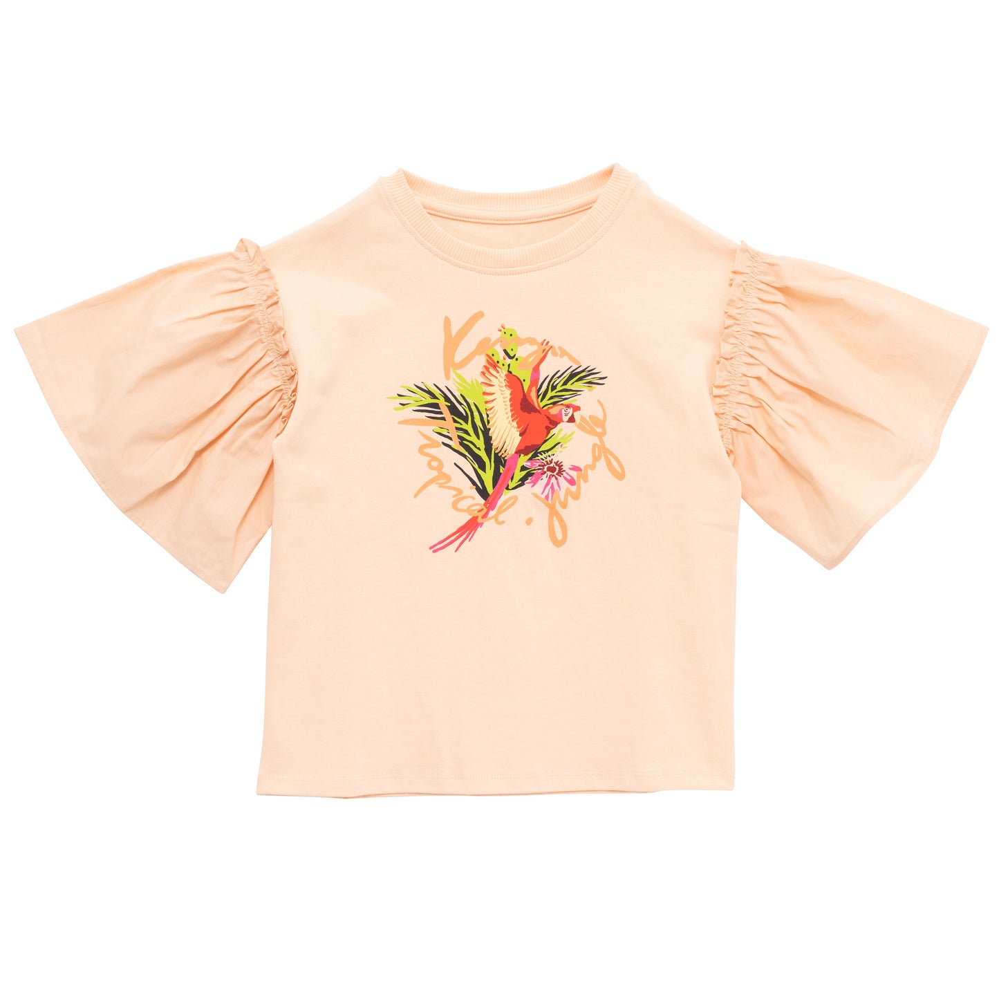 Kenzo Girls Poplin Sleeve T-Shirt