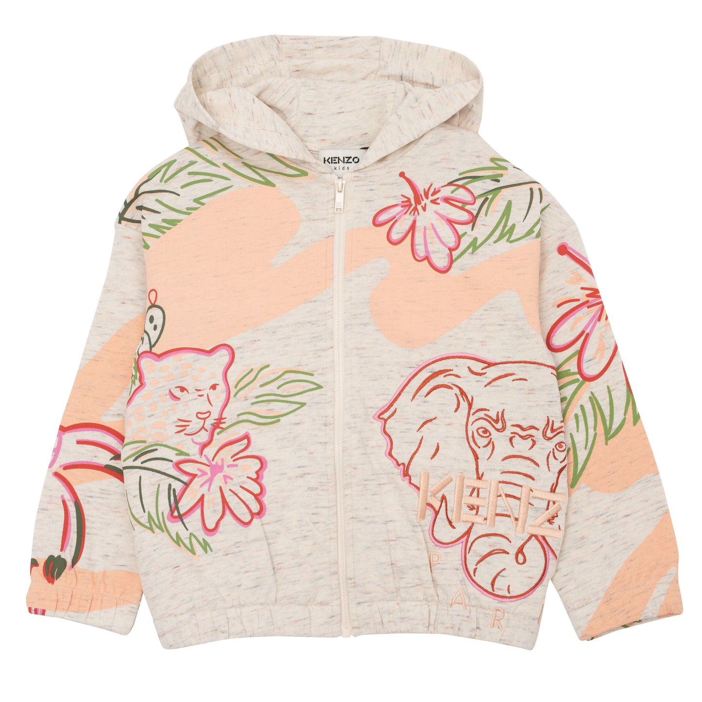 Kenzo Girls Iconic Print Zip Hoodie