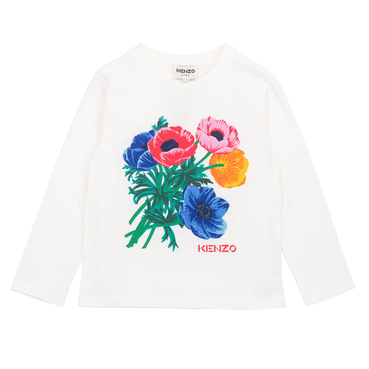 Kenzo  Girls Graphic Floral T-Shirt