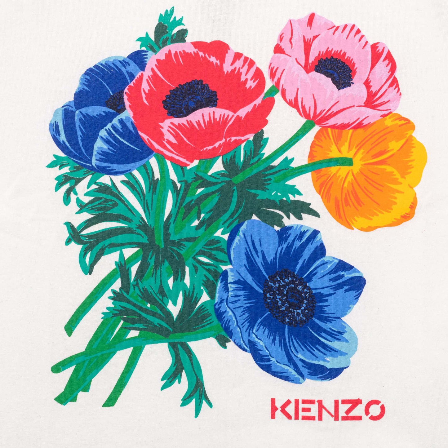 Kenzo  Girls Graphic Floral T-Shirt