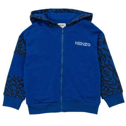 Kenzo Boys Allover Animal Boy Zip Sweatshirt