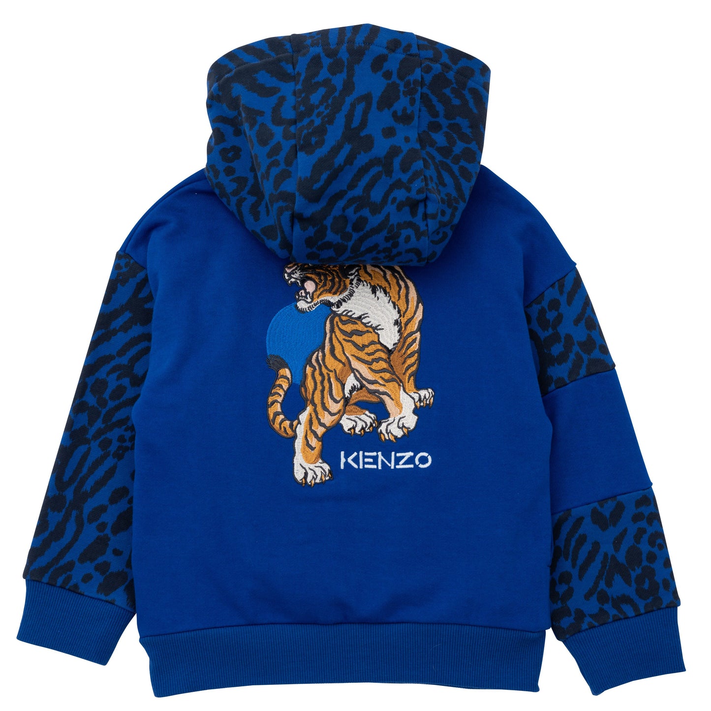 Kenzo Boys Allover Animal Boy Zip Sweatshirt