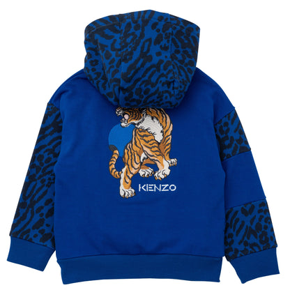 Kenzo Boys Allover Animal Boy Zip Sweatshirt