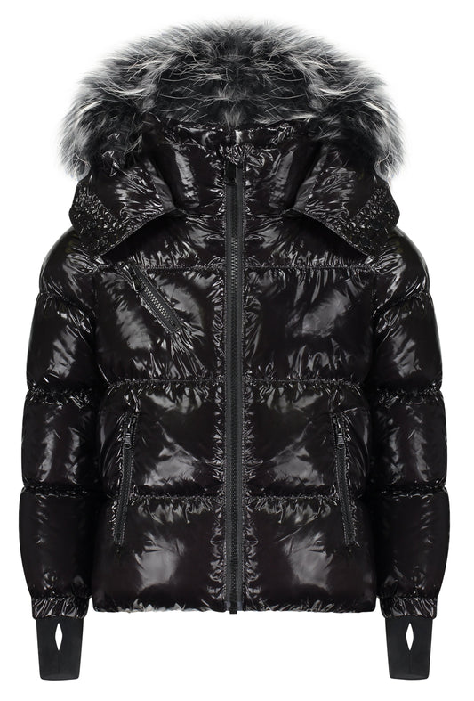 Scotch Bonnet Girls Jacket with Tipped Fur