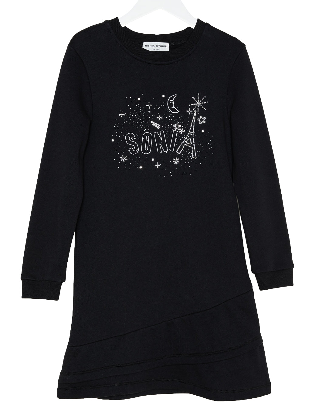 Sonia Rykiel Luxe Paris Logo Sweatshirt Dress