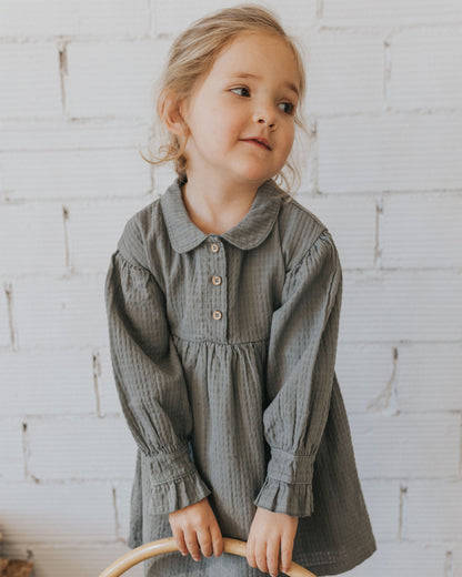 Buho Sheer Checker Pullover Dress