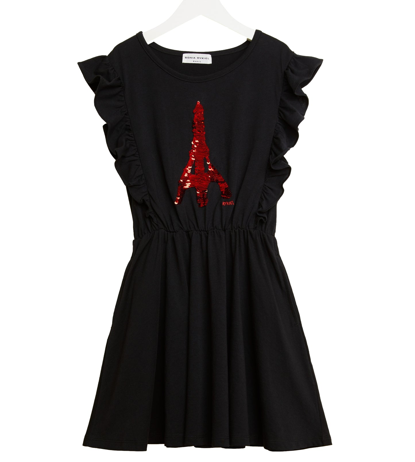 Sonia Rykiel Marine Ruffle Sleeve Dress