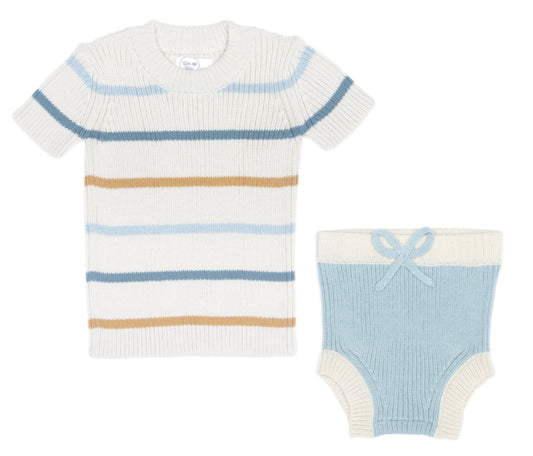 Tun Tun Baby Boy Striped Tee & Bloomer Set