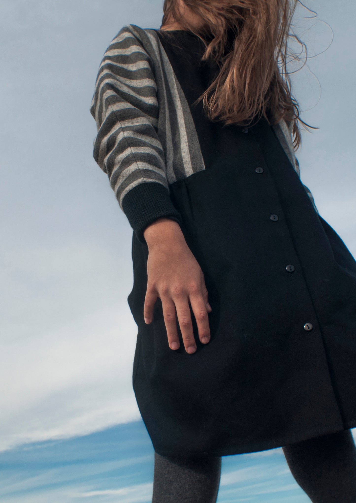 Popelin Side Striped Dress