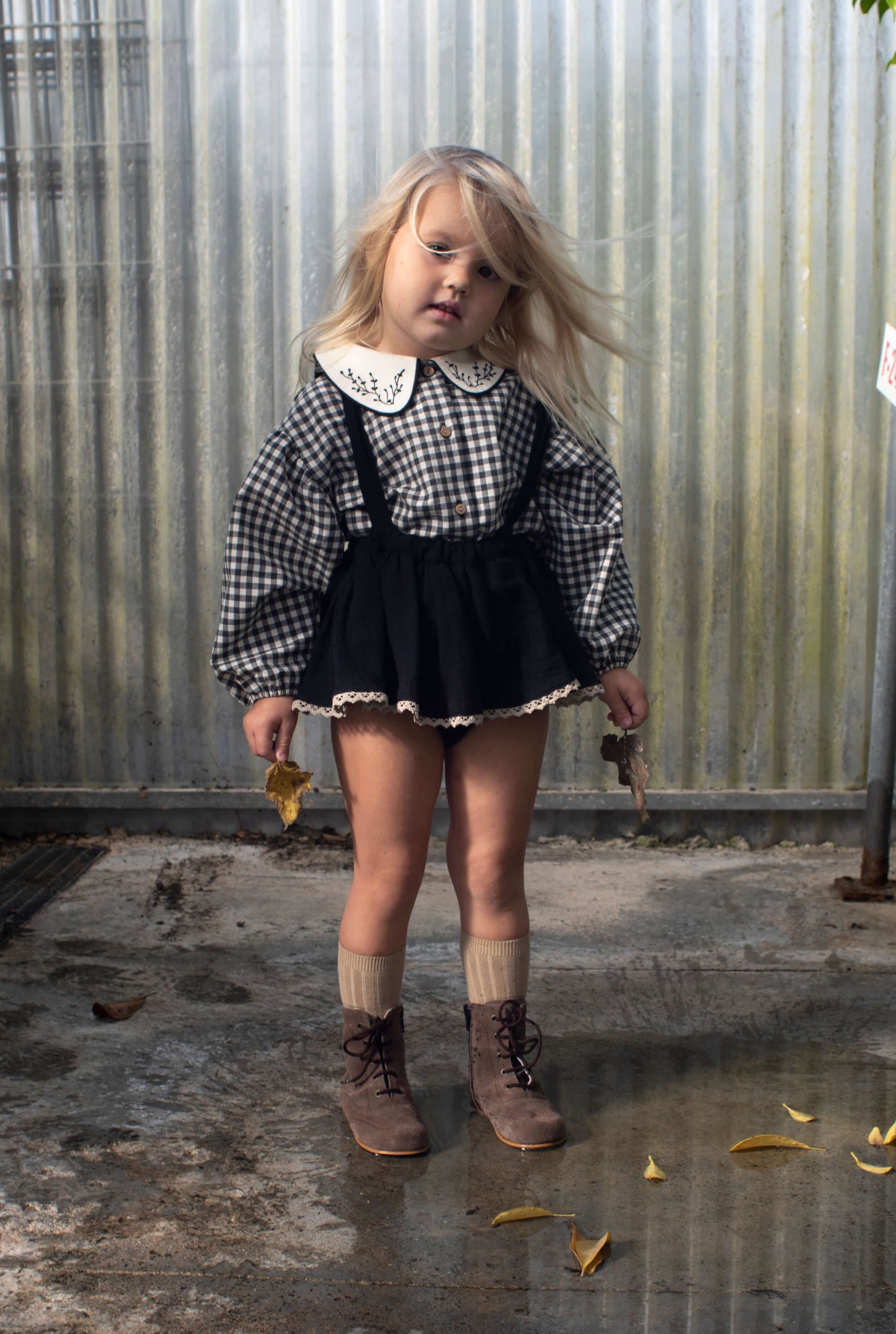Popelin Baby Romper and Blouse Set