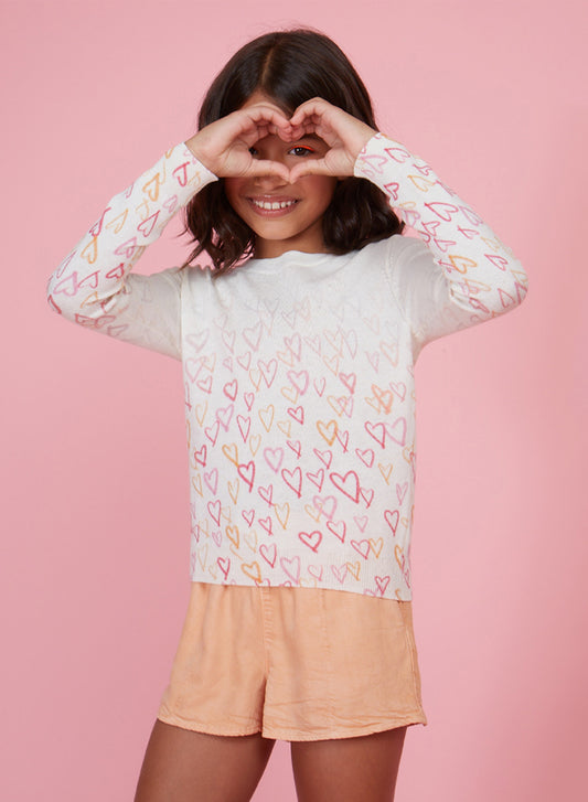 Autumn Cashmere Doodle Heart Sweater