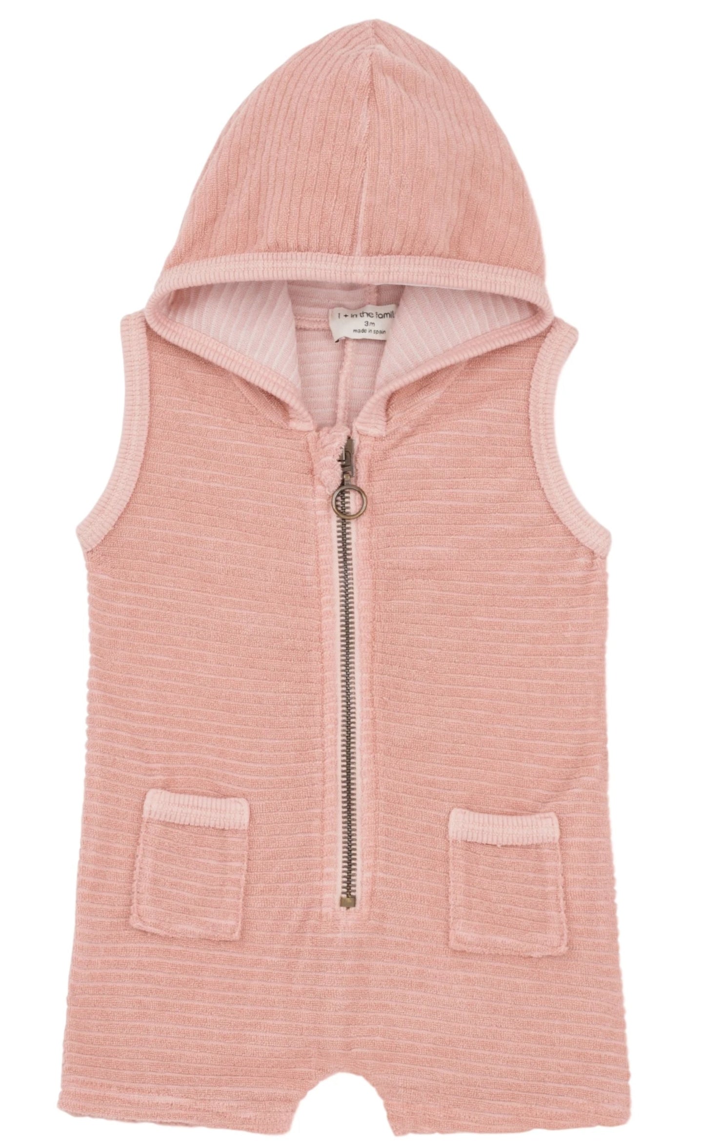 One + In the Family Baby Girl Nuoro Hooded Romper