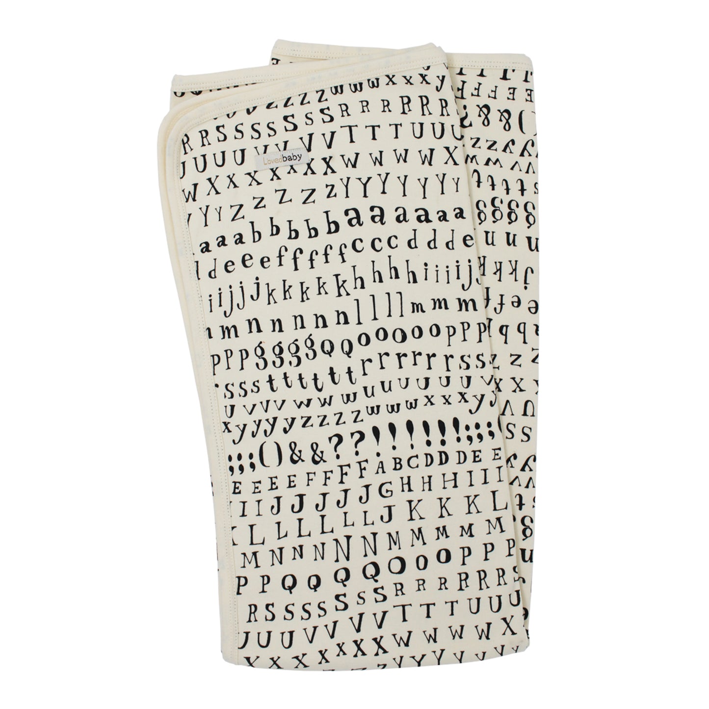 L'Oved Baby OR111LTR Letters Organic Swaddling Blanket