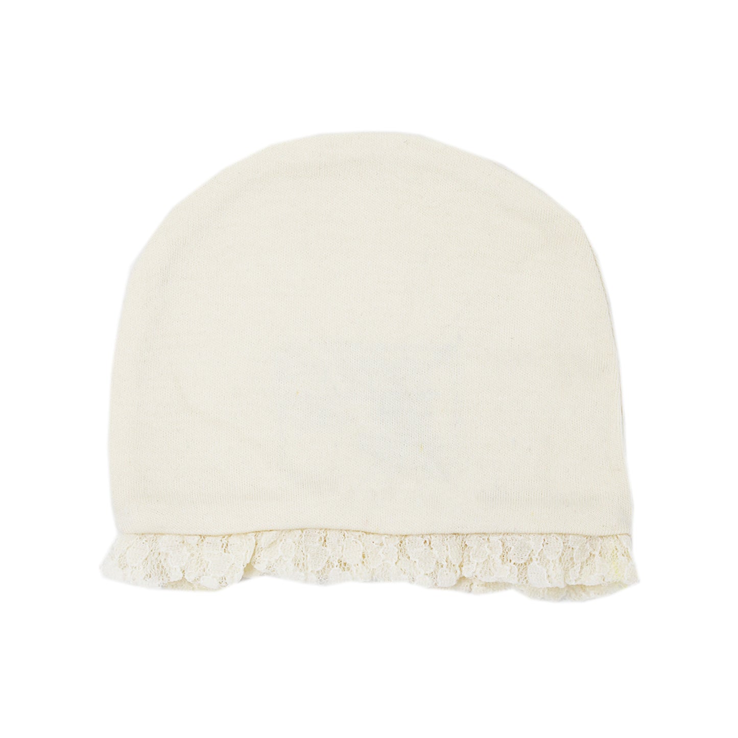 L'Oved Baby OR374 Organic Lace Ruffle Cap