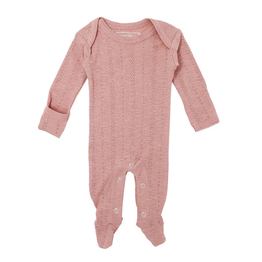 L'ovedbaby Baby Girl Pointelle Footie
