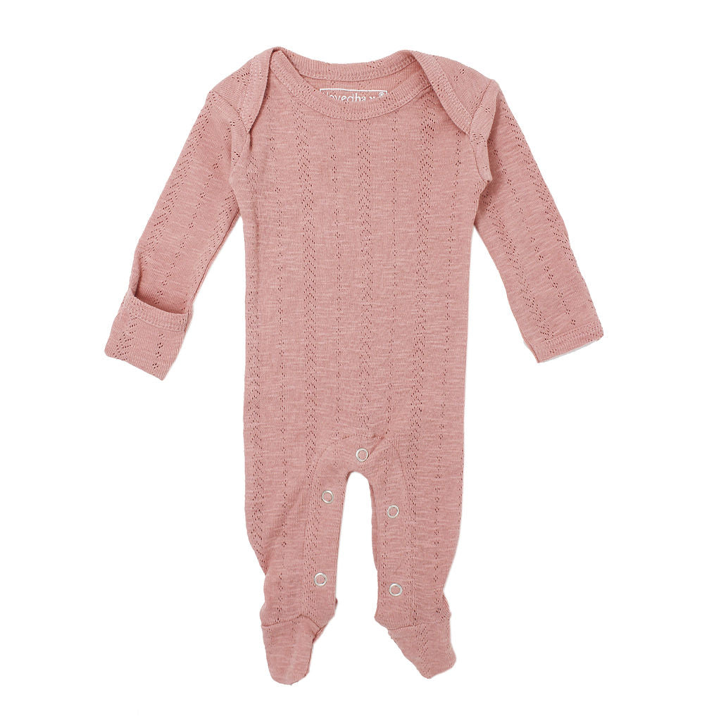 L'ovedbaby Baby Girl Pointelle Footie