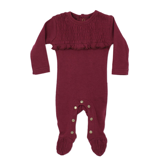 L'Oved Baby OR437 Organic Smocked Overall