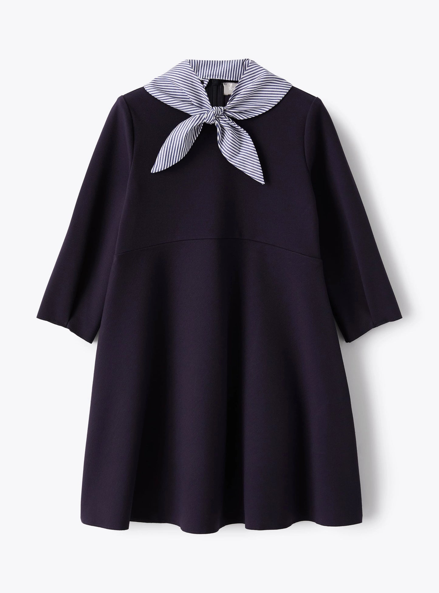 Il Gufo LS Dress w/ Marine Collar Detail