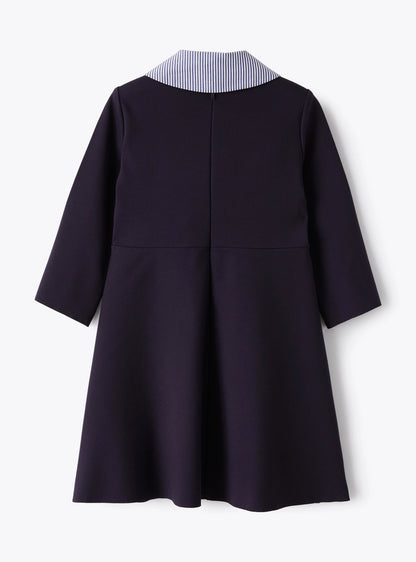Il Gufo LS Dress w/ Marine Collar Detail