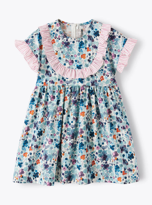 Il Gufo Aquarel Flowery Print Dress