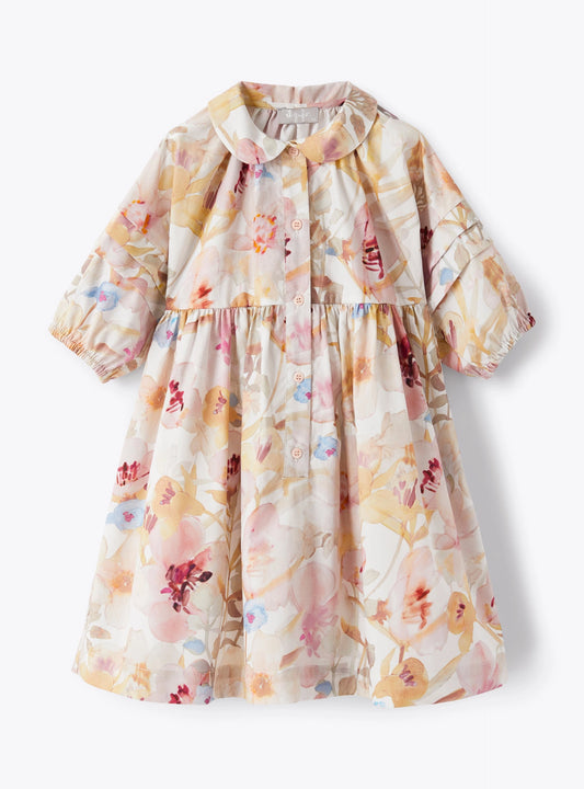 Il Gufo SS Collared Pastel Dress