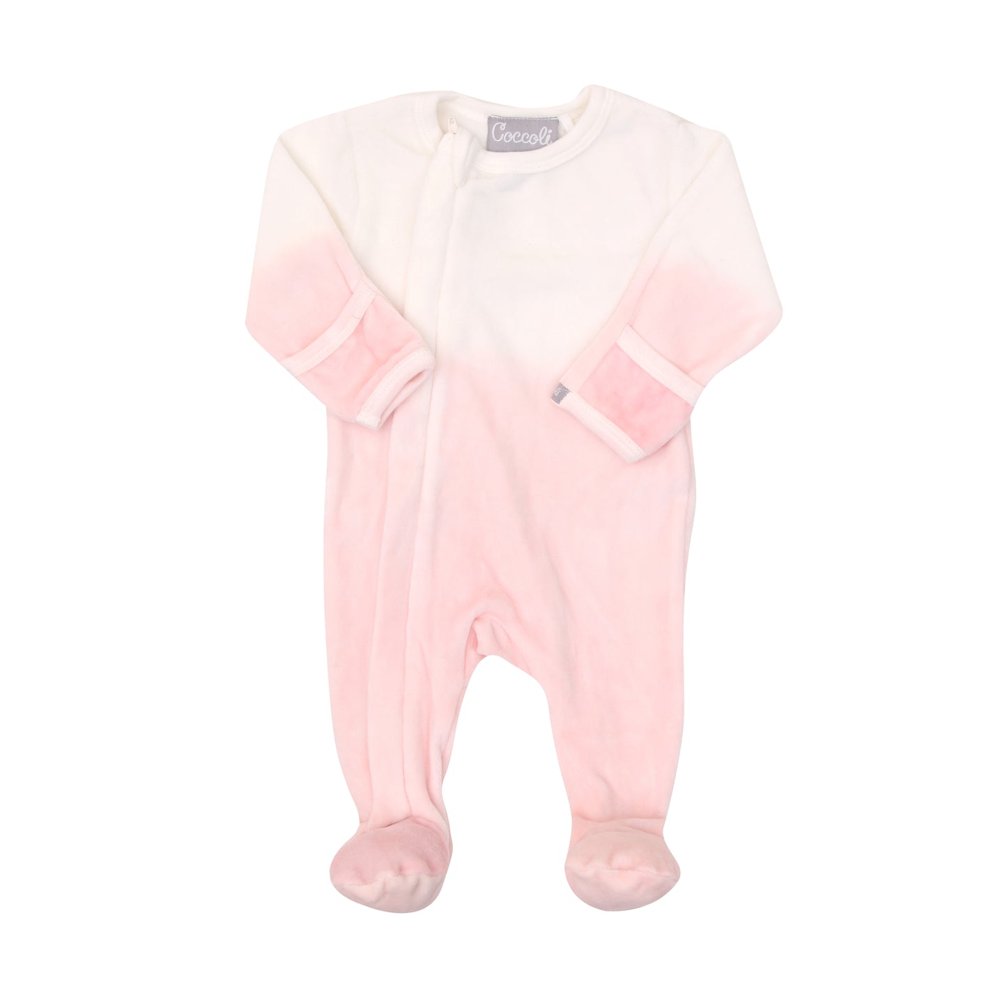 Coccoli 3 Pc Dip Dye Velour Button Down Set