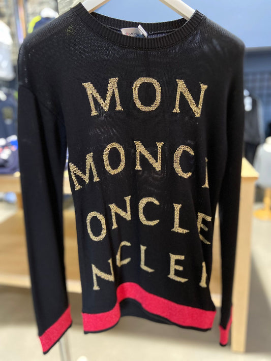Moncler Knit Lurex Tunic with Lettering