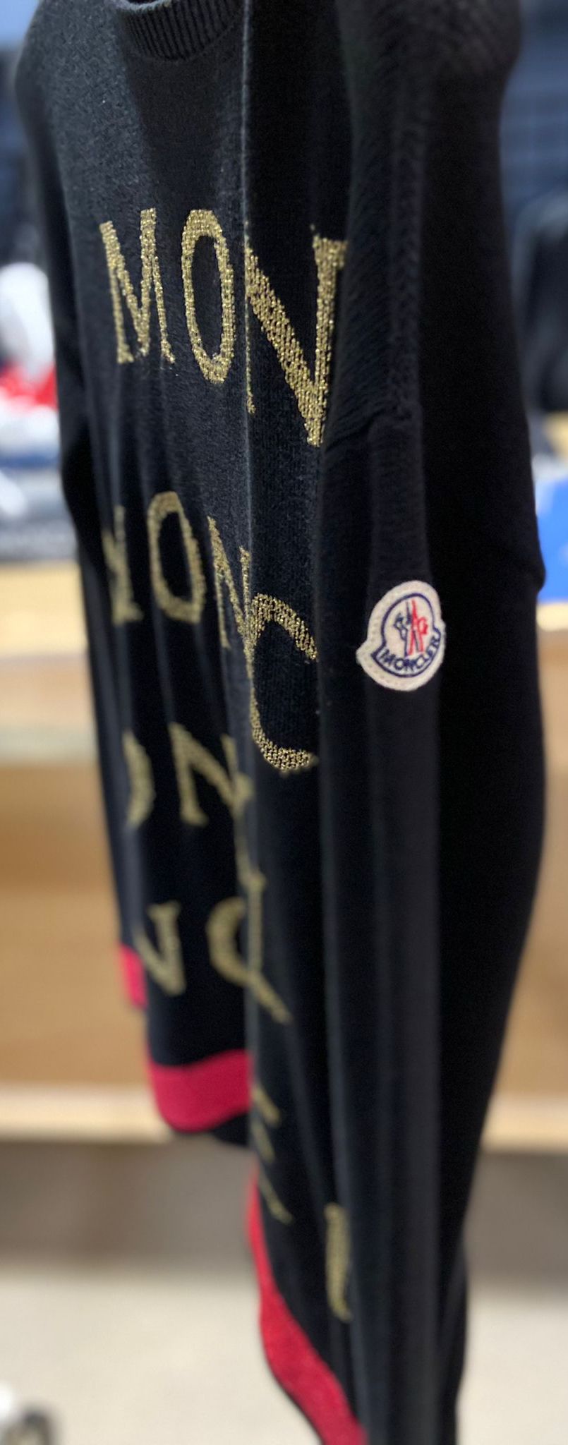 Moncler Knit Lurex Tunic with Lettering